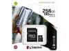 microSD HC Kingston 256GB + Adattatore SD - UHS-I di Classe 10 fino a 100MB/s