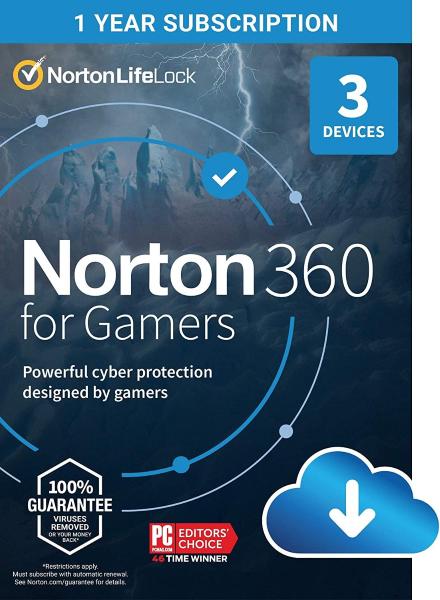 Norton 360 Deluxe for Gamers (3 dispositivi - 50GB Backup su Cloud)