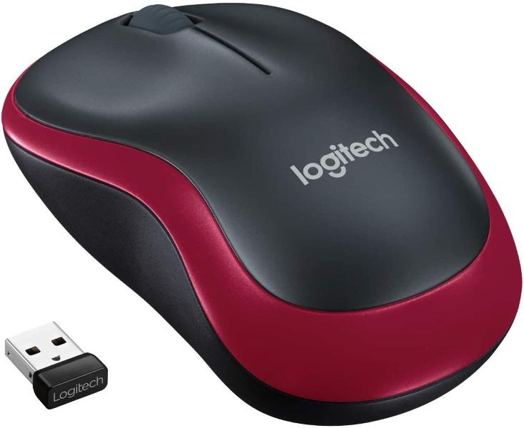 PC-MEDIA - Mouse Wireless Logitech M185 Rosso