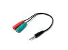 Cavo audio da 1 Mini Jack 3.5mm maschio a 2 Mini Jack femmine (adattatore cuffie+mic)