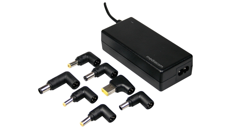 Alimentatore universale x notebook 70W voltaggio automatico con 7 connettori